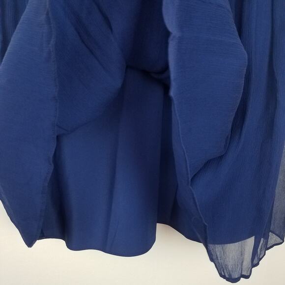 J. Crew | Blue Strapless Silk Dress 4 Royal New! - Picture 5 of 9